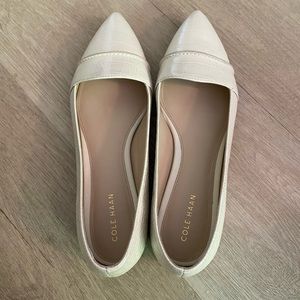 Cole Haan flat loafers. Size 7. Ivory/white color